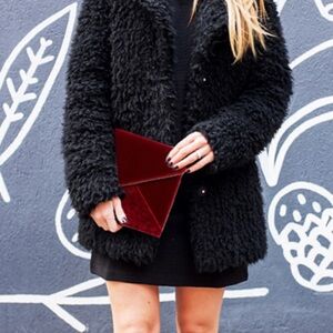 Rebecca Minkoff Leo Velvet Envelope Clutch Bag, Soft Berry